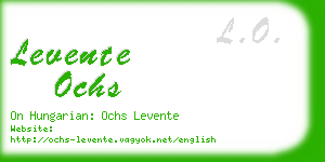 levente ochs business card